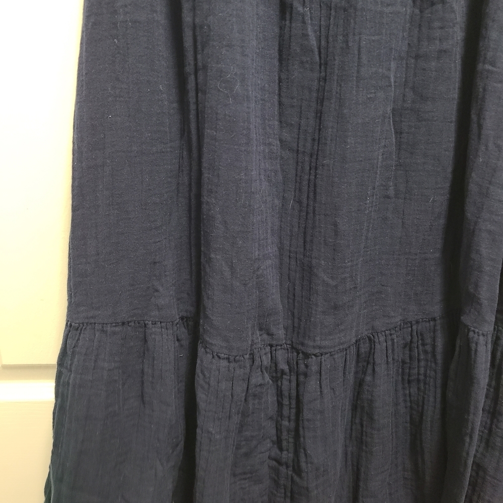 Time and Tru Deep Blue Cotton‎ Midi Tiered Dress NWT - Picture 4 of 16